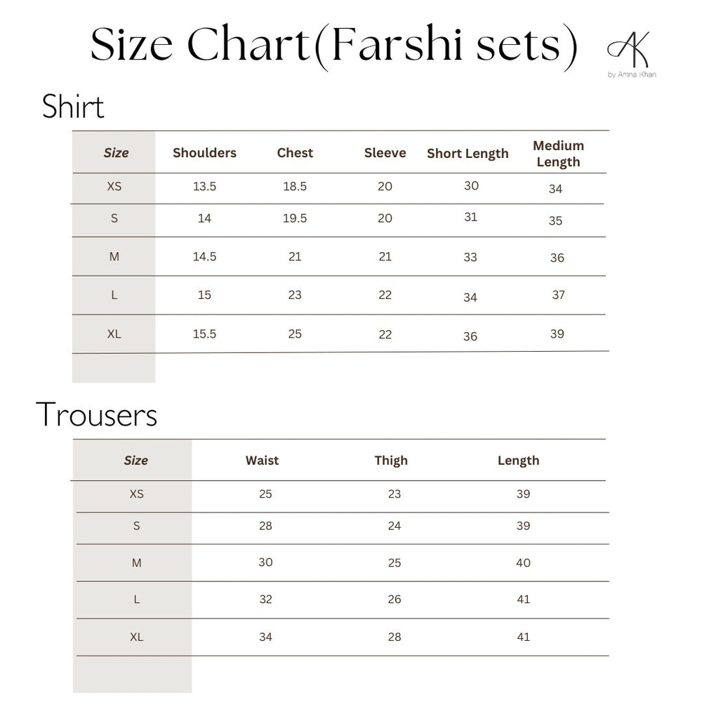 Size Guide Chart
