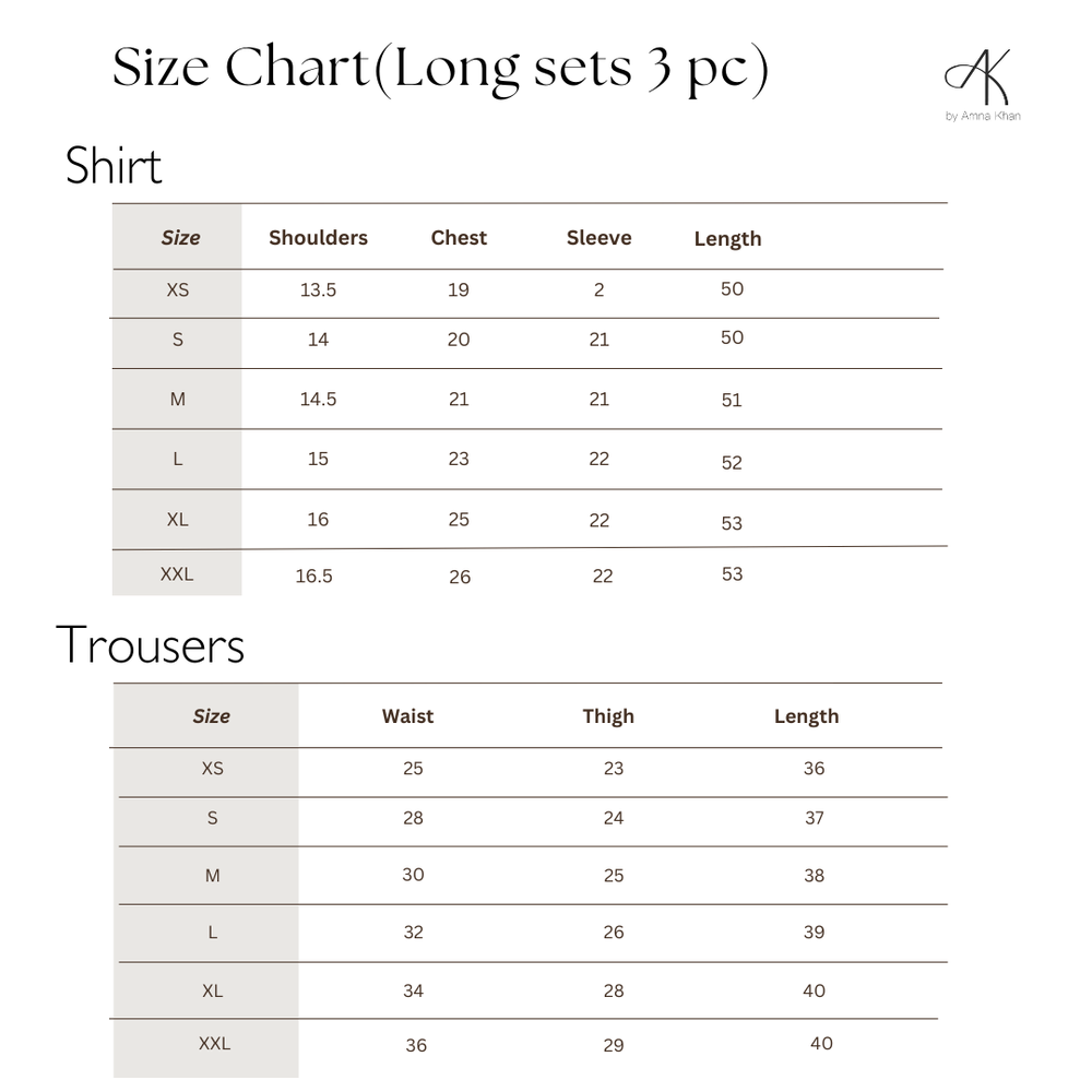 Size Guide Chart