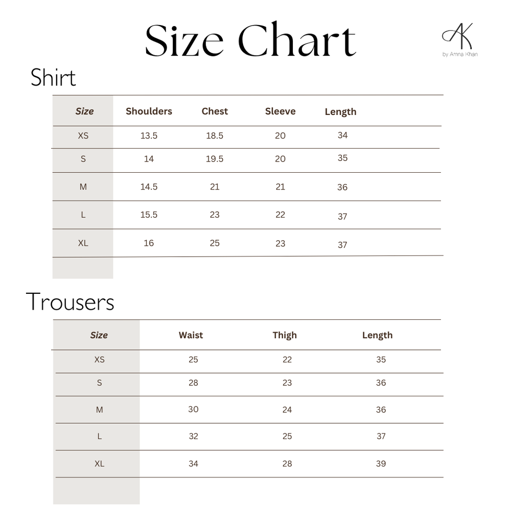 Size Guide Chart
