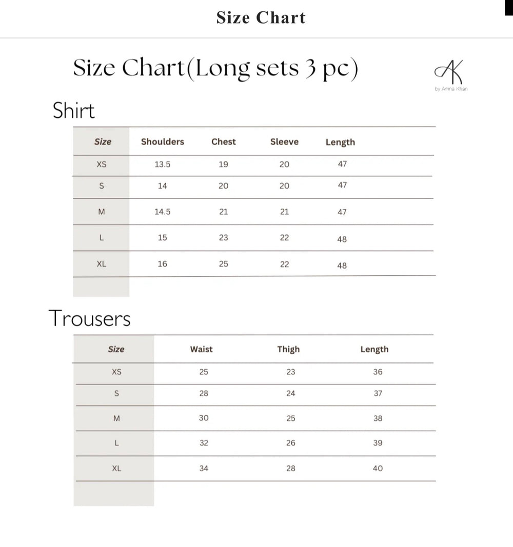 Size Guide Chart