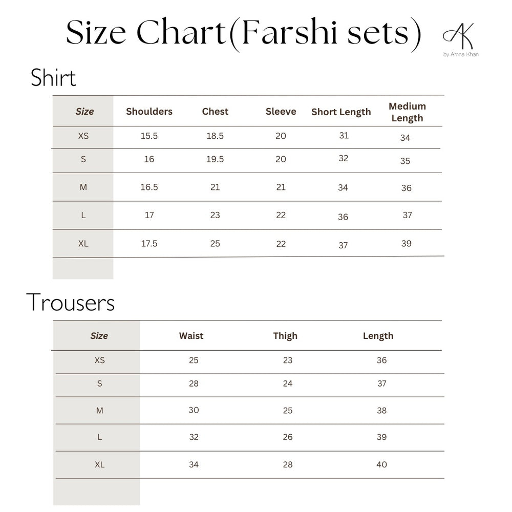 Size Guide Chart